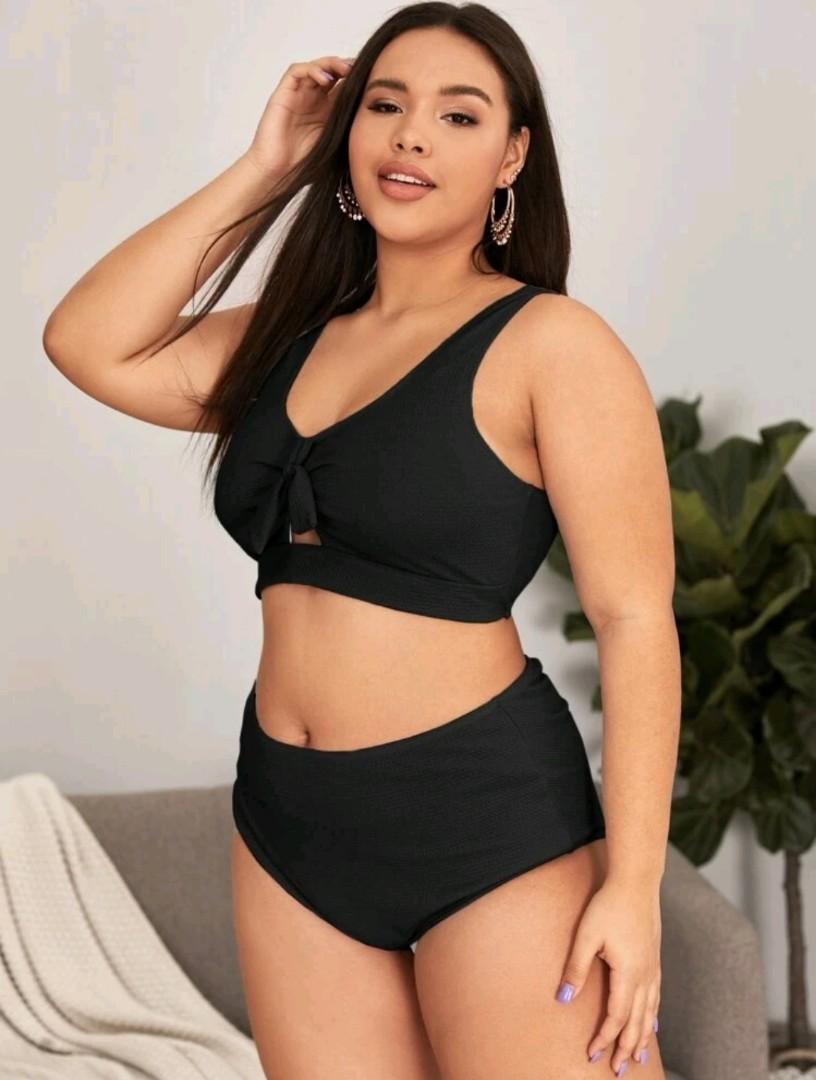 Plus size black bikini set, Women's Fashion, Swimwear, Bikinis