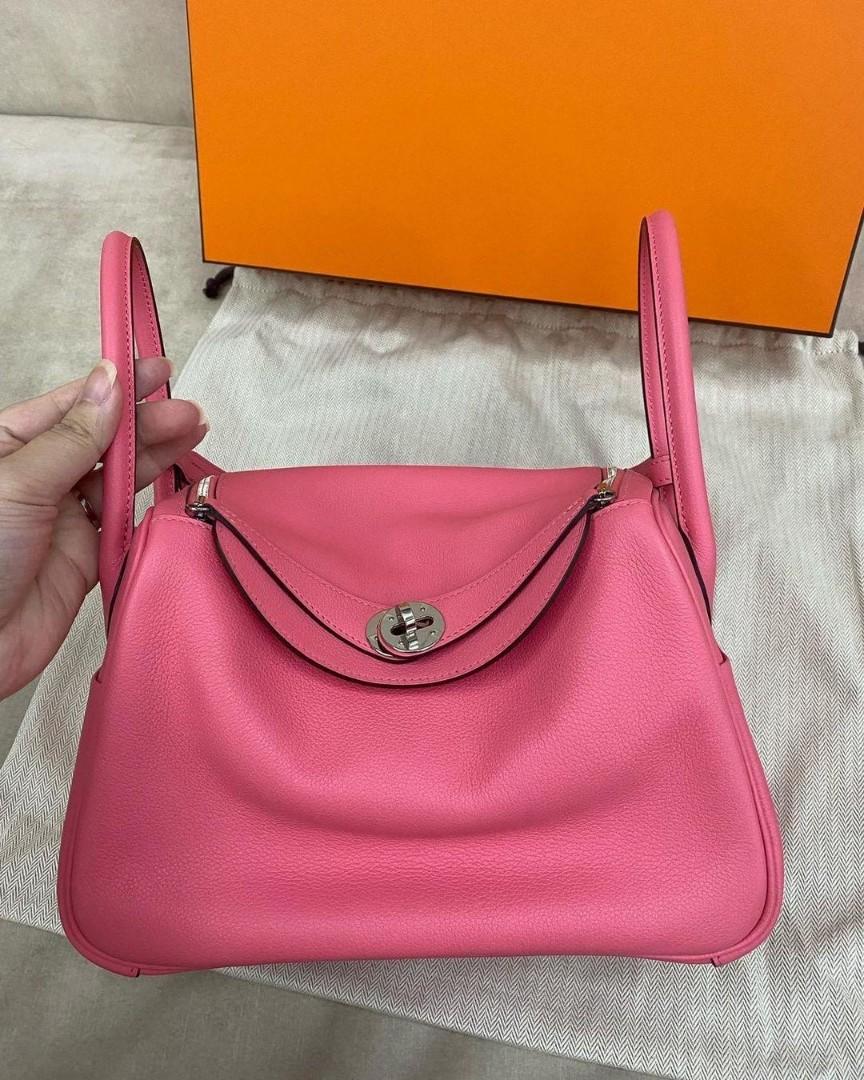 ❗️NEW❗️AUTHENTIC HERMES Lindy 26 Rose Azalea Evercolor PHW Bag ✓ Receipt,  Luxury, Bags & Wallets on Carousell