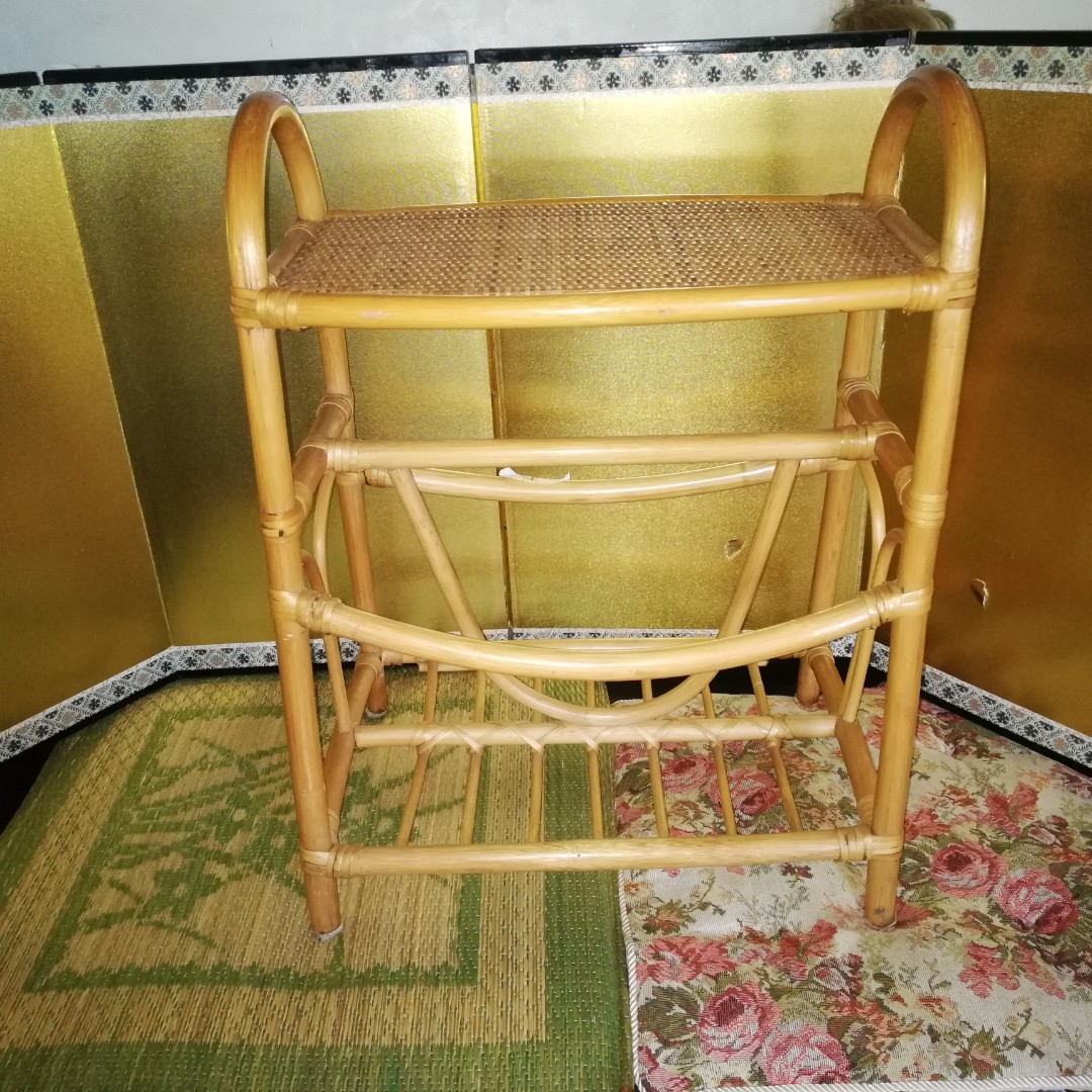rattan shelf and organizer, Furniture & Home Living, Furniture, Shelves