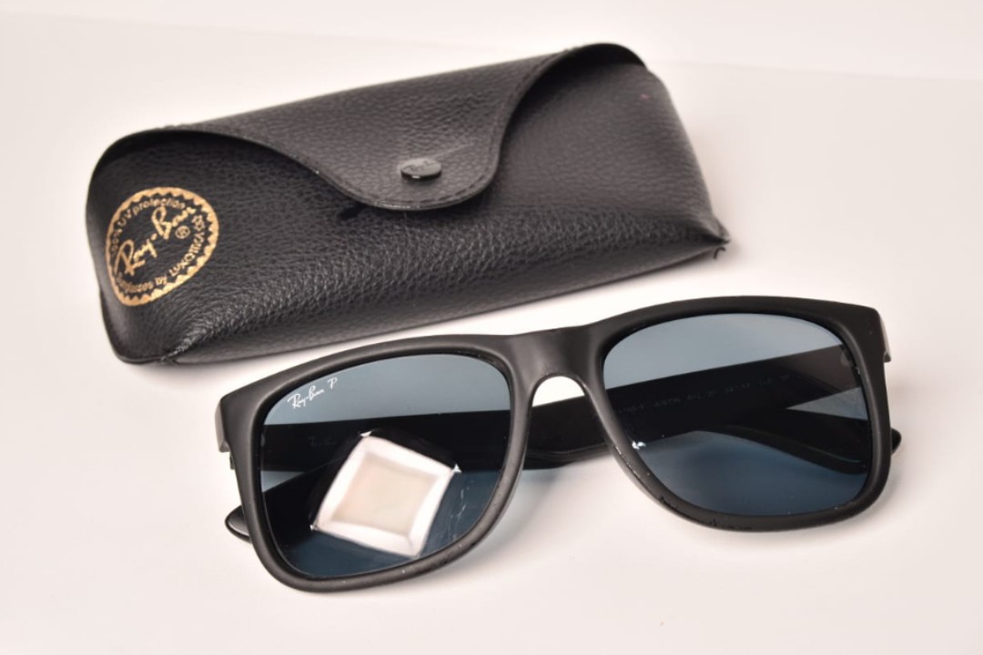 Rayban JUSTIN Sunglasses Authentic, Fesyen Pria, Aksesoris