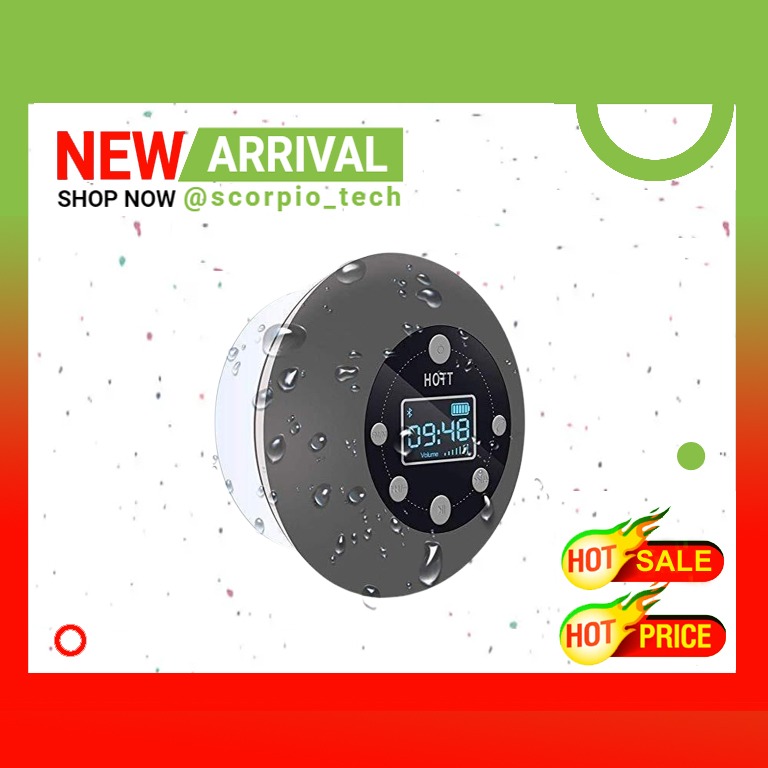 Shower Radio Bluetooth Speaker 5.0, HOTT Waterproof Wireless Bathroom