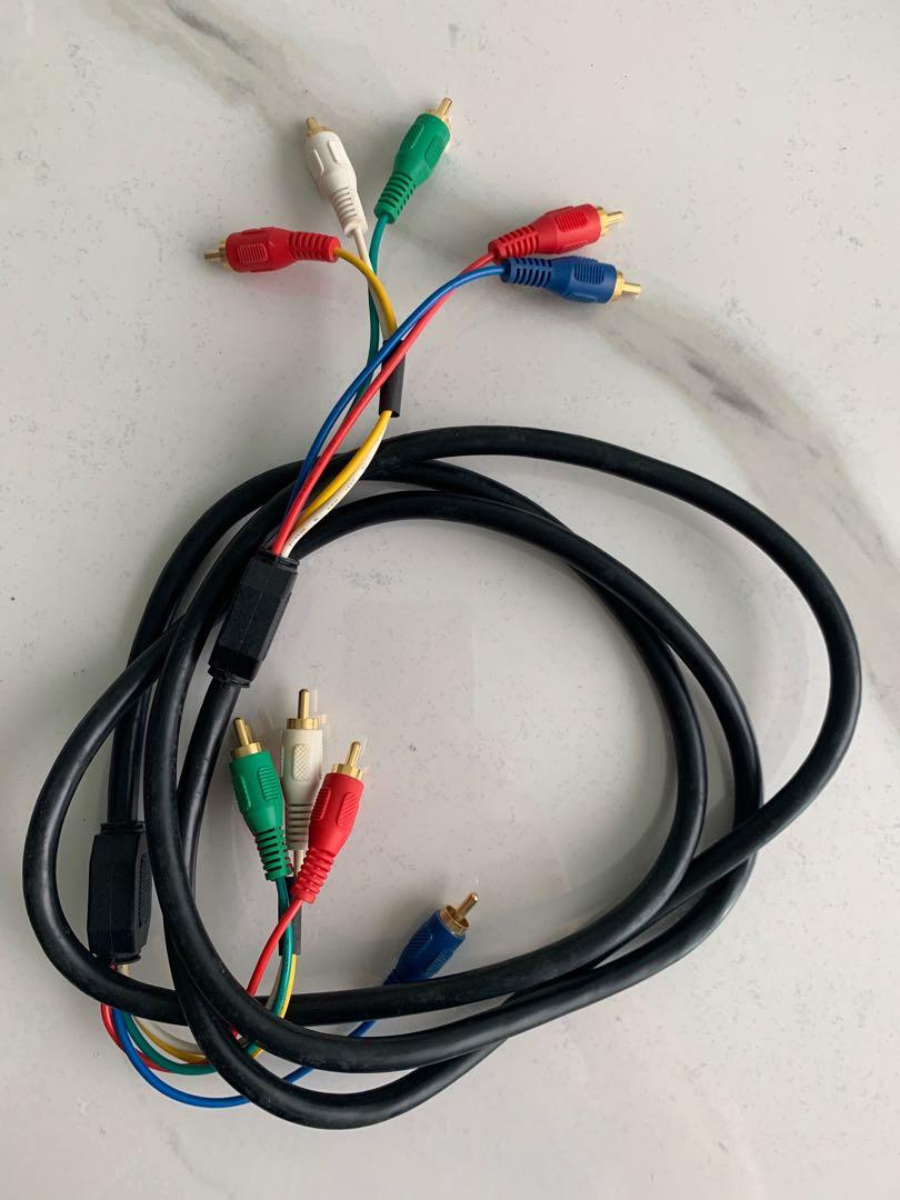RGB component cables, TV  Home Appliances, TV  Entertainment, TV Parts   Accessories on Carousell