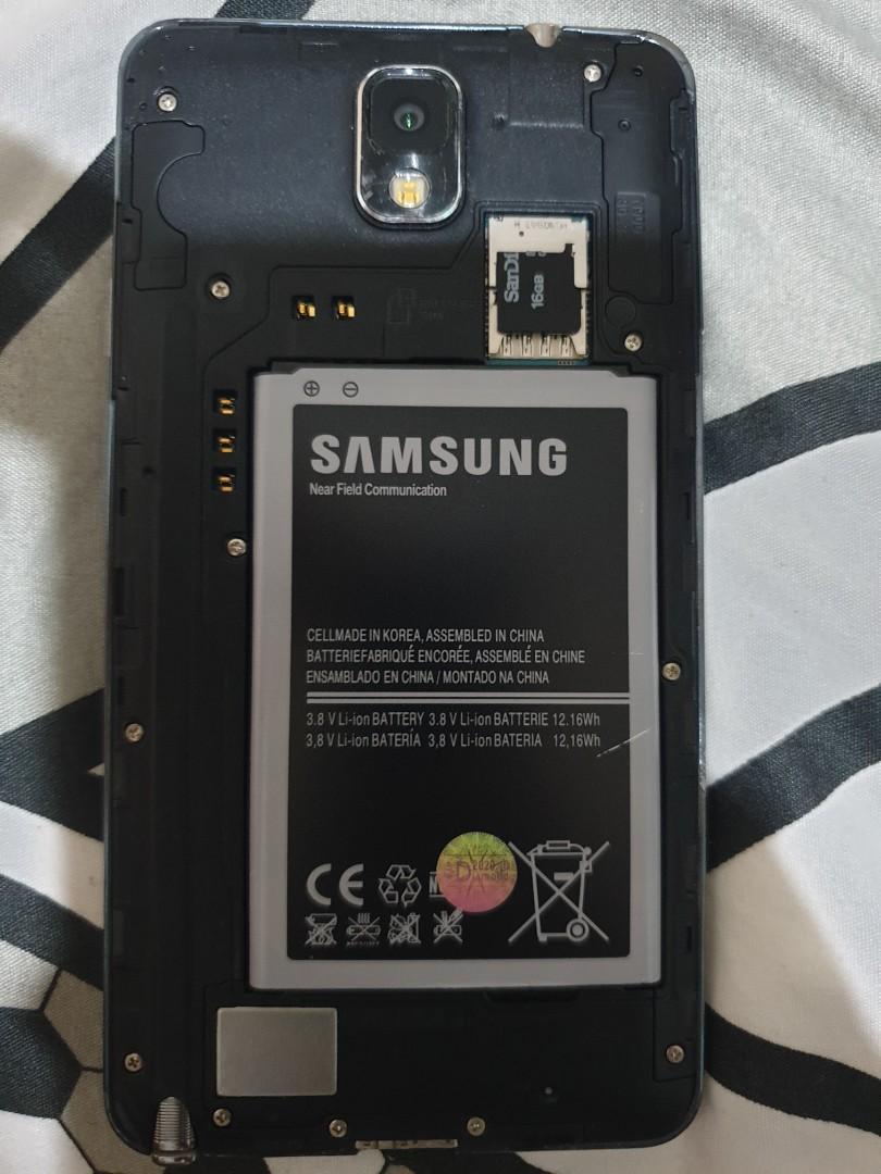 Samsung Note 3 SM-N900 (Category: Samsung) located in Quezon City. Submitted by kvrt0907 (Listing ID 1168683136, Image 3). Description: Openline Note 3 --------Unit ONLY------- Fast battery life na and need na to change the battery. Price is very negotiable. Chat agad para deal agad. Bigay ko agad sayo ito. No to barat please ha!!! RFS- Deculterring.