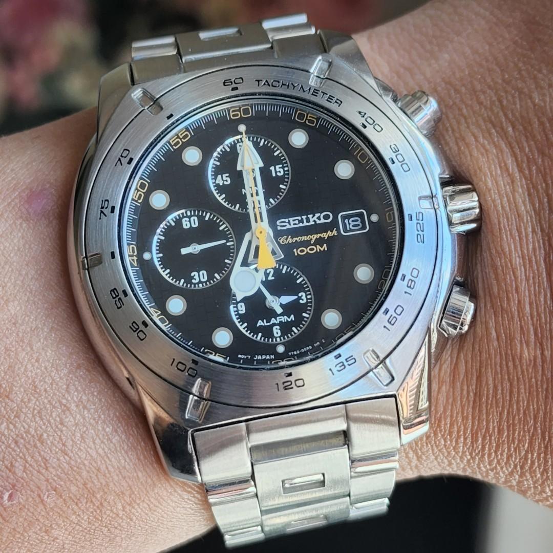 Seiko SNA589P1 7T62-0FG0 quartz chronograph alarm, Men's Fashion, Watches &  Accessories, Watches on Carousell