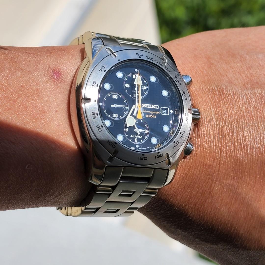 Seiko SNA589P1 7T62-0FG0 quartz chronograph alarm, Men's Fashion, Watches &  Accessories, Watches on Carousell