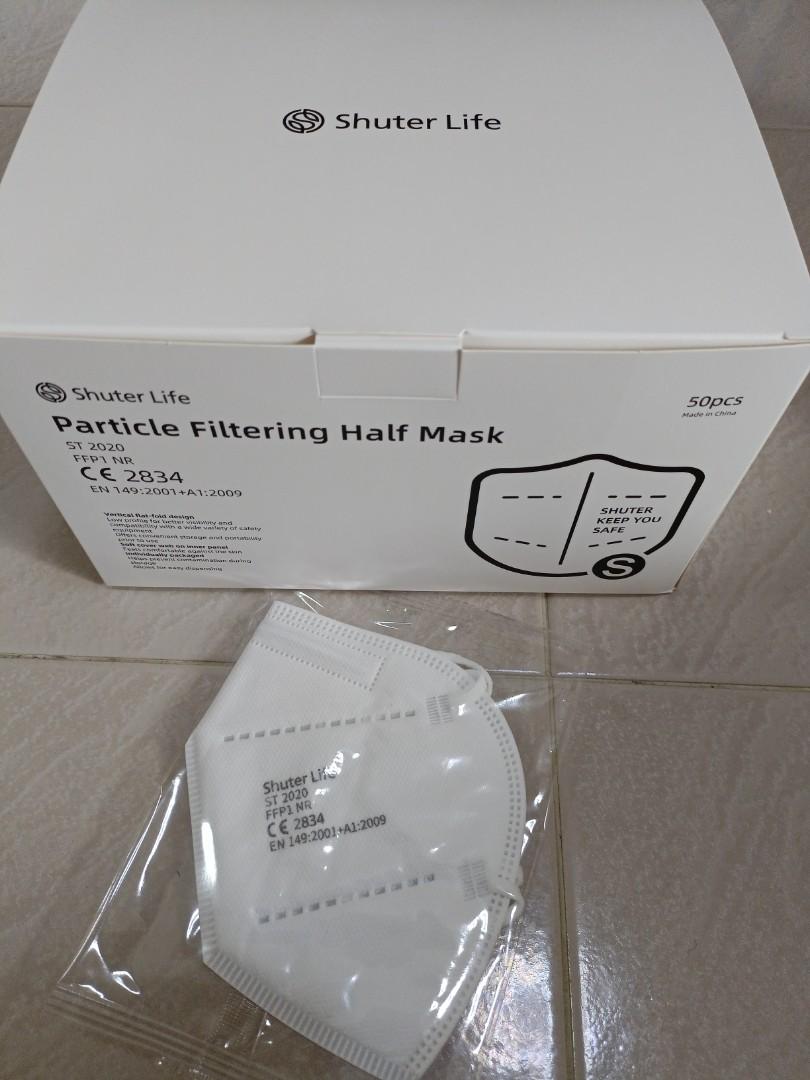 Shuter Life Particle Filtering Half Mask 50pcs, Health & Nutrition