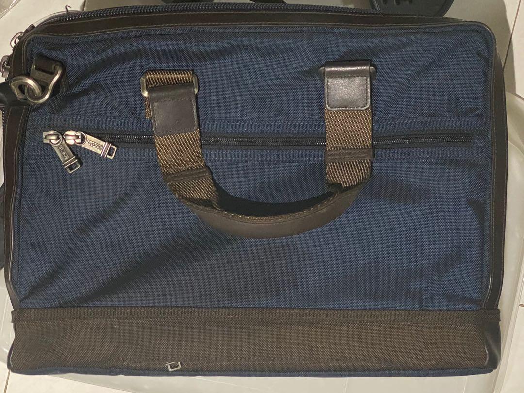 Tumi Laptop Bag, Navy Blue, Semi leather, Computers & Tech, Parts