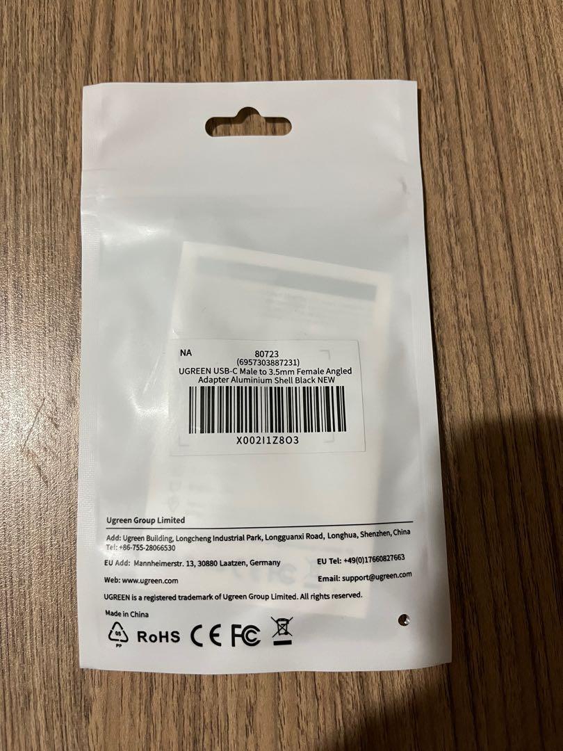 UGREEN Audio Converter Adaptor Type C To Aux 3.5mm Earphone Headset  Connector