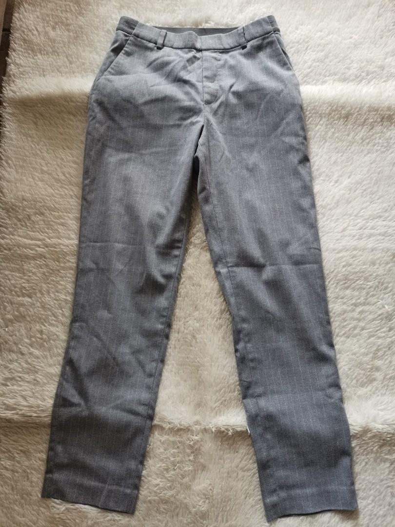 Uniqlo striped ezy ankle pants, Women's Fashion, Bottoms, Other Bottoms ...