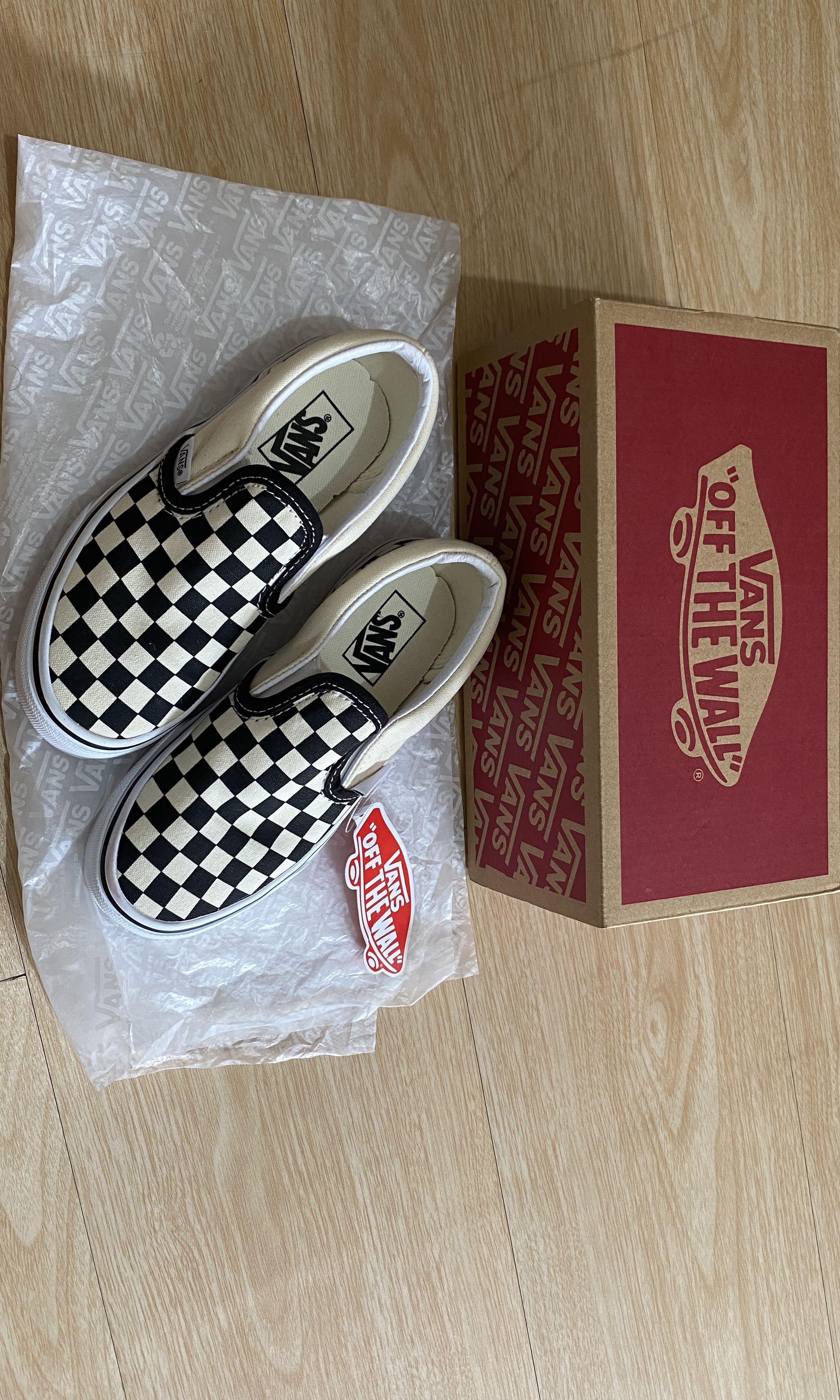 checkered vans youth