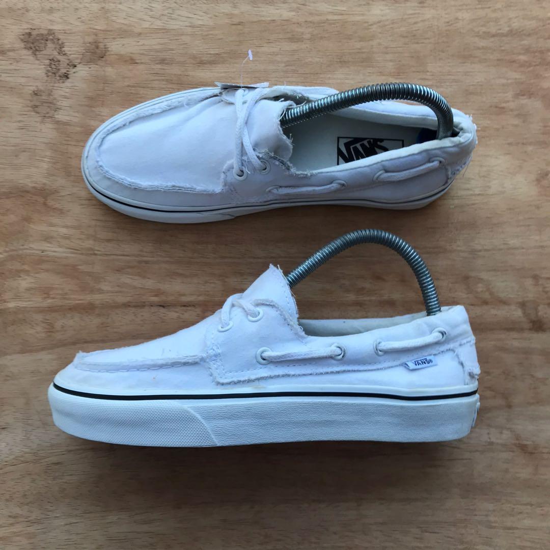 Vans Zapat0 Triple White 6UK Men s Fashion Footwear Sneakers
