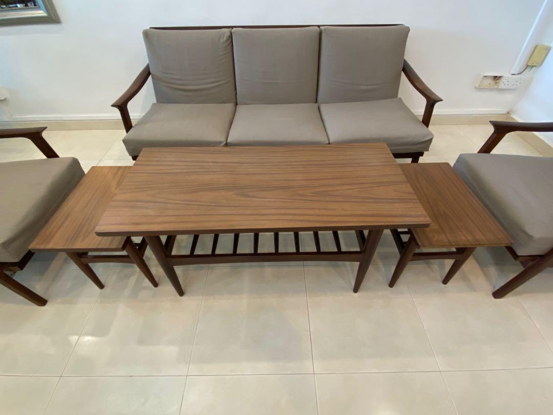 Vintage 3 seater teak sofa aka Pak Awang, Furniture & Home Living