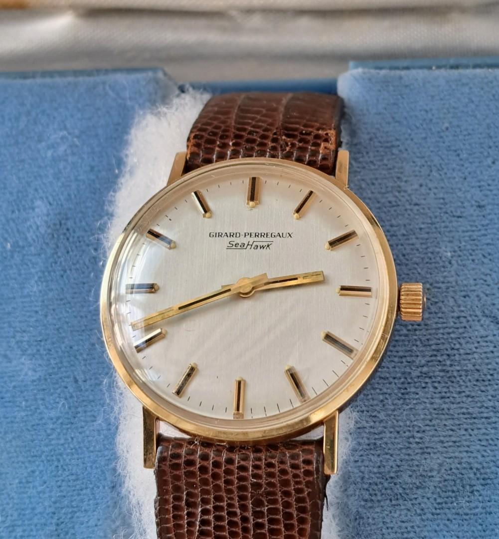 Vintage Girard Perregaux Sea Hawk Mechanical Watch With Box
