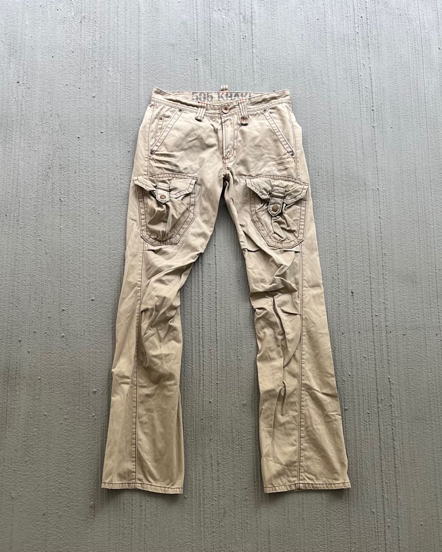 Vintage Khaki Cargo Pants, Men's Fashion, Bottoms, Trousers on Carousell