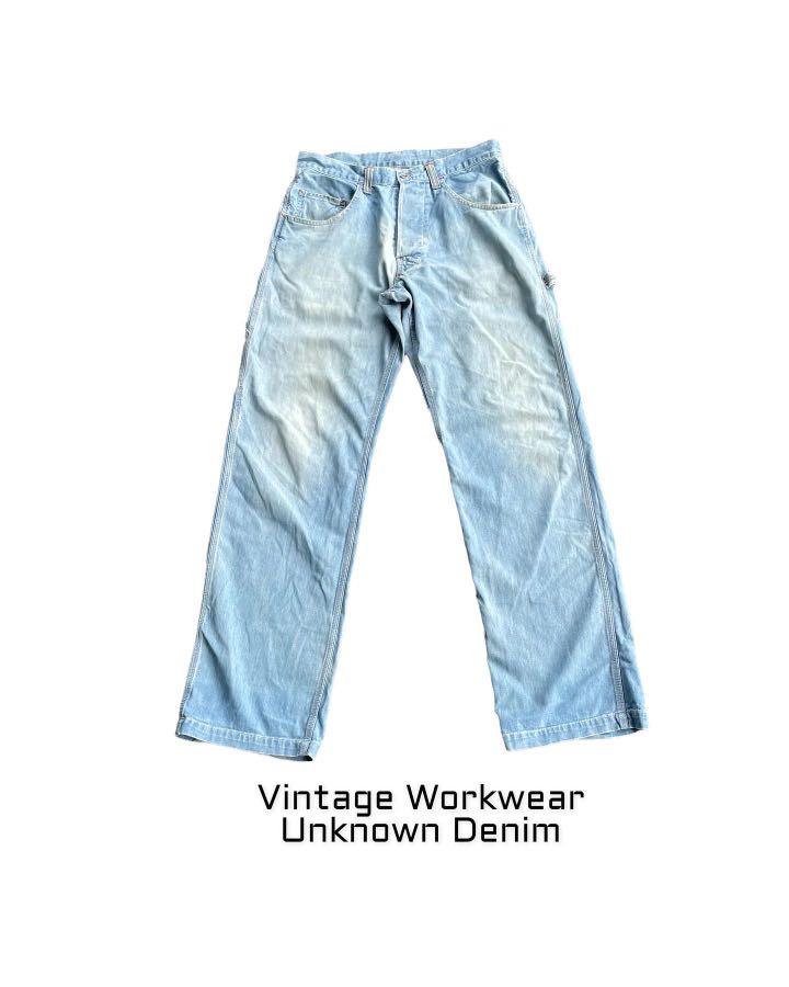 Vintage Workwear Faded Wash Denim, Men 