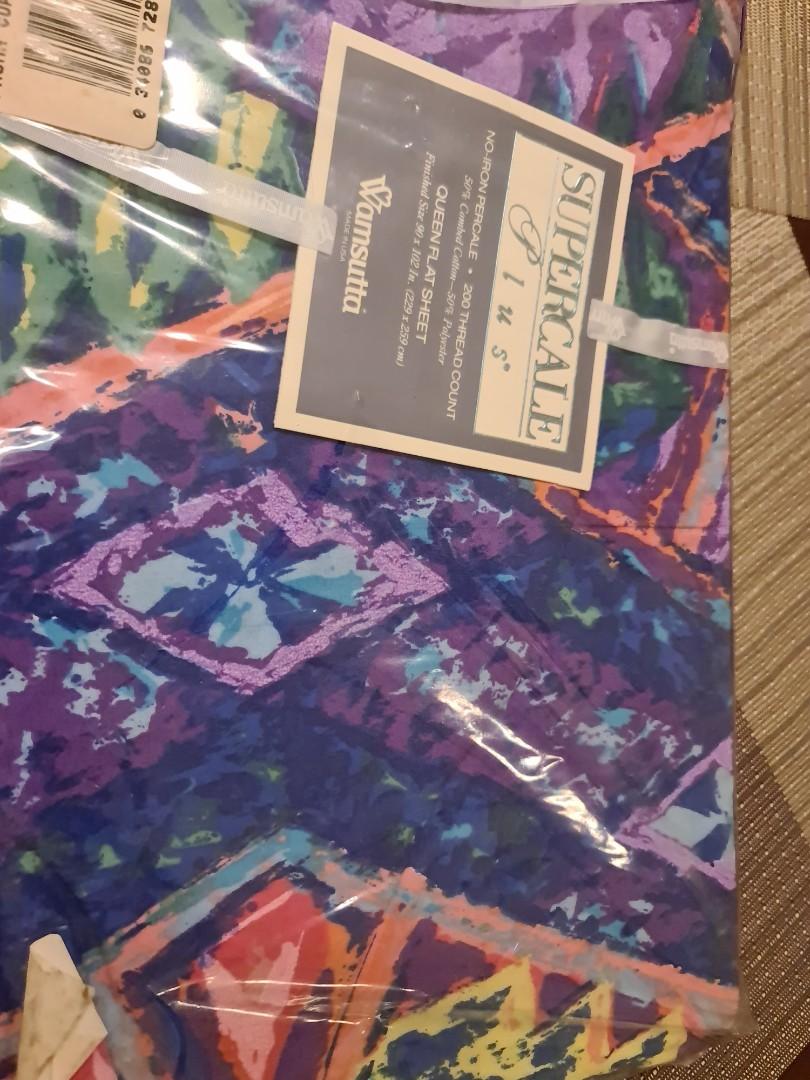 Wamsutta queen flat sheet made in USA, Furniture & Home Living, Bedding