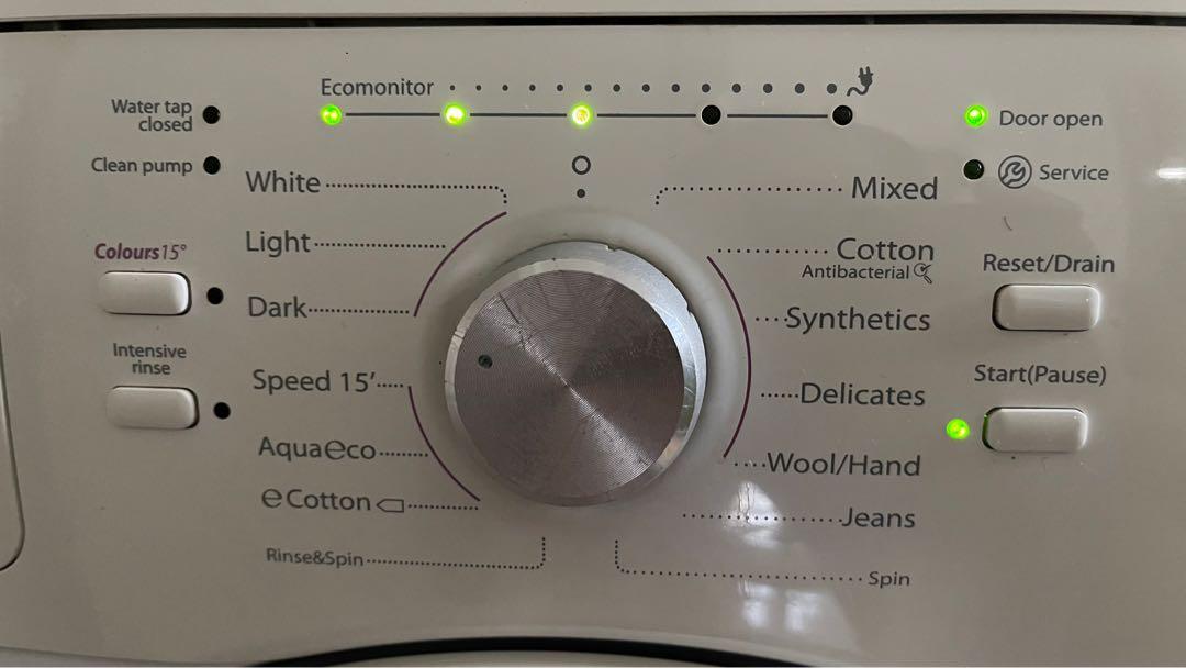 Whirlpool 6th sense washing machine, 家庭電器, 洗衣機及乾衣機 Carousell