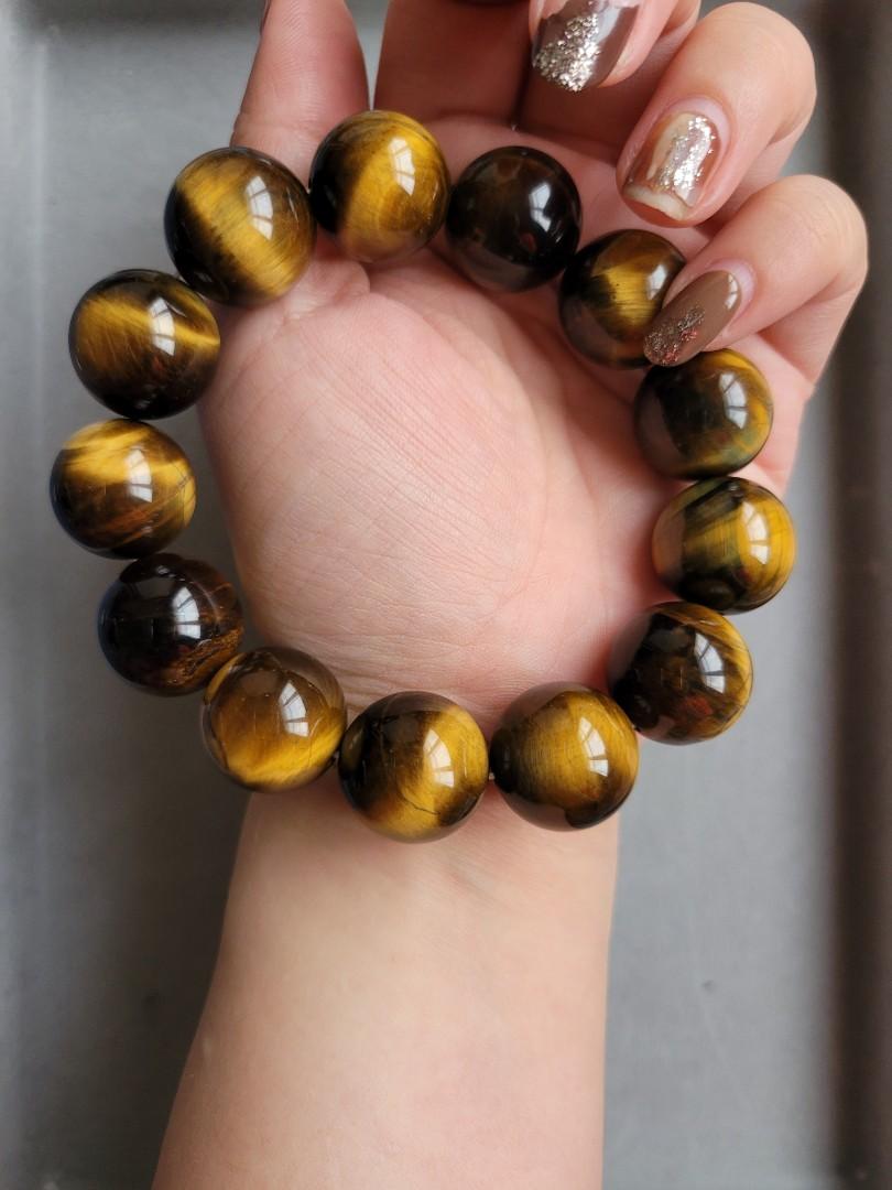 Yellow tiger sale eye bracelet