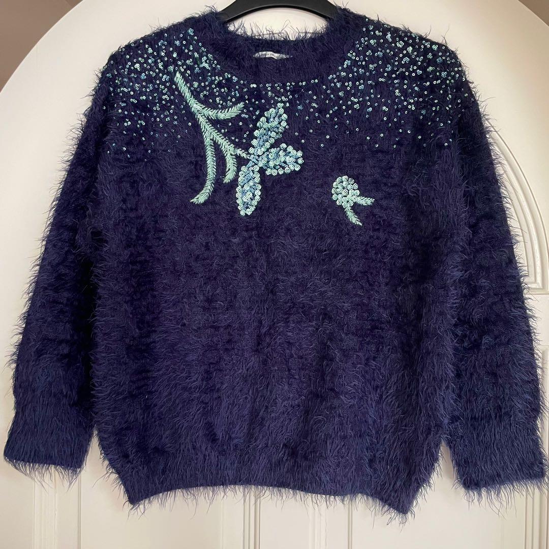 Zara embellished Sweater, Women's 