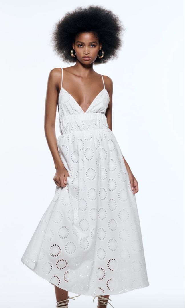 Zara eyelet best sale dress