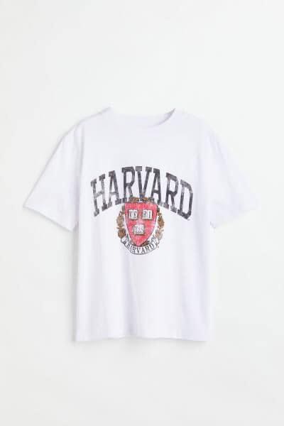 Zara Harvard cropped shirt