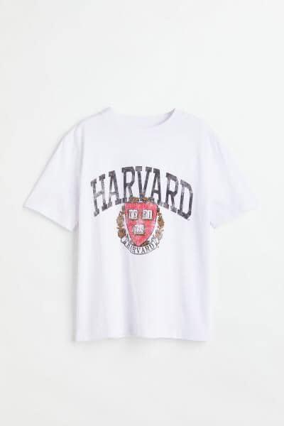 Zara Harvard cropped shirt, Women's 