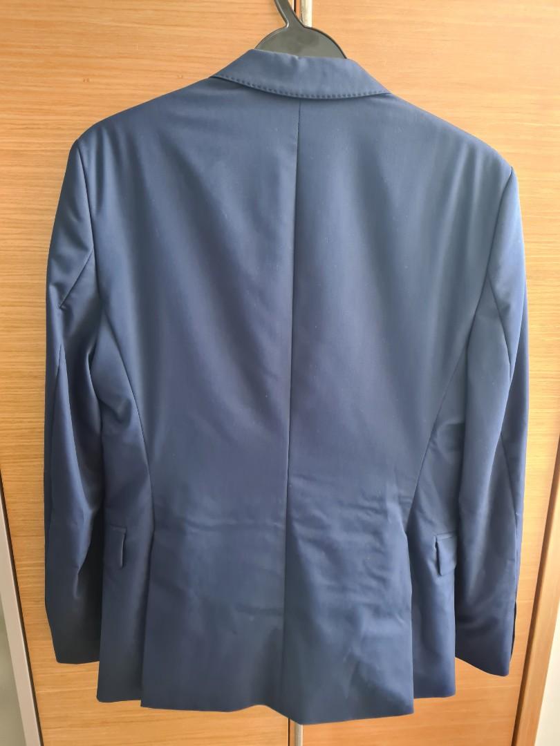 Zara navy blue suit set, Men's Fashion, Coats, Jackets and Outerwear on Carousell