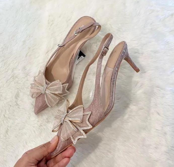 ZARA RIBBON HEELS NEW ARRIVAL SALE✓, Fesyen Wanita, Sepatu di Carousell