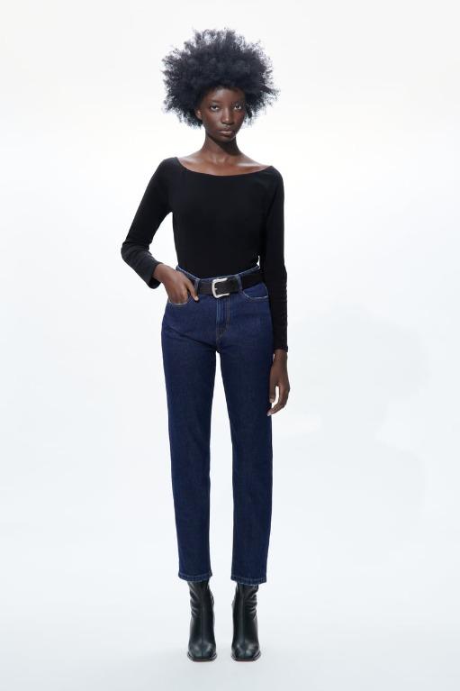 Zara Z1975 mom jeans Indigo 7223 222 Women s Fashion Bottoms Jeans on Carousell