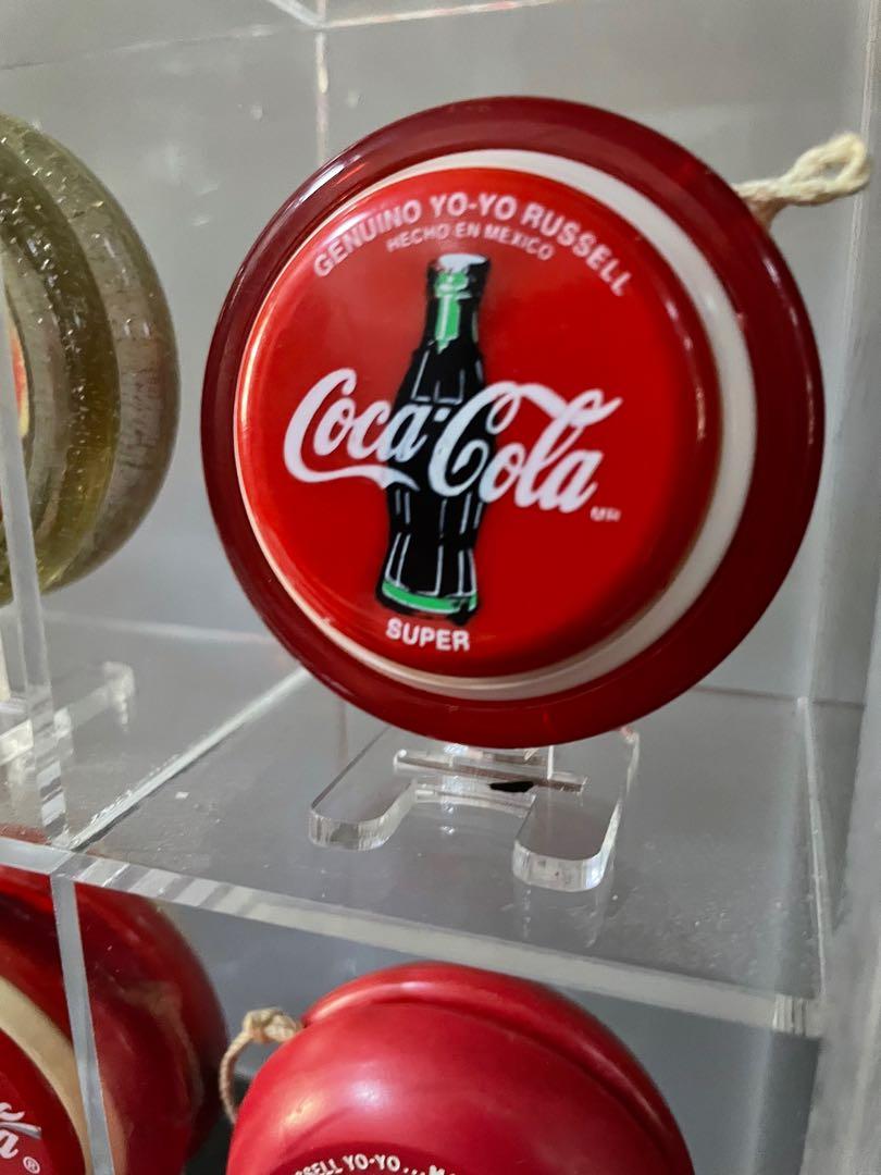 16 Vintage CocaCola Russell YoYos In Acrylic Display case, Hobbies