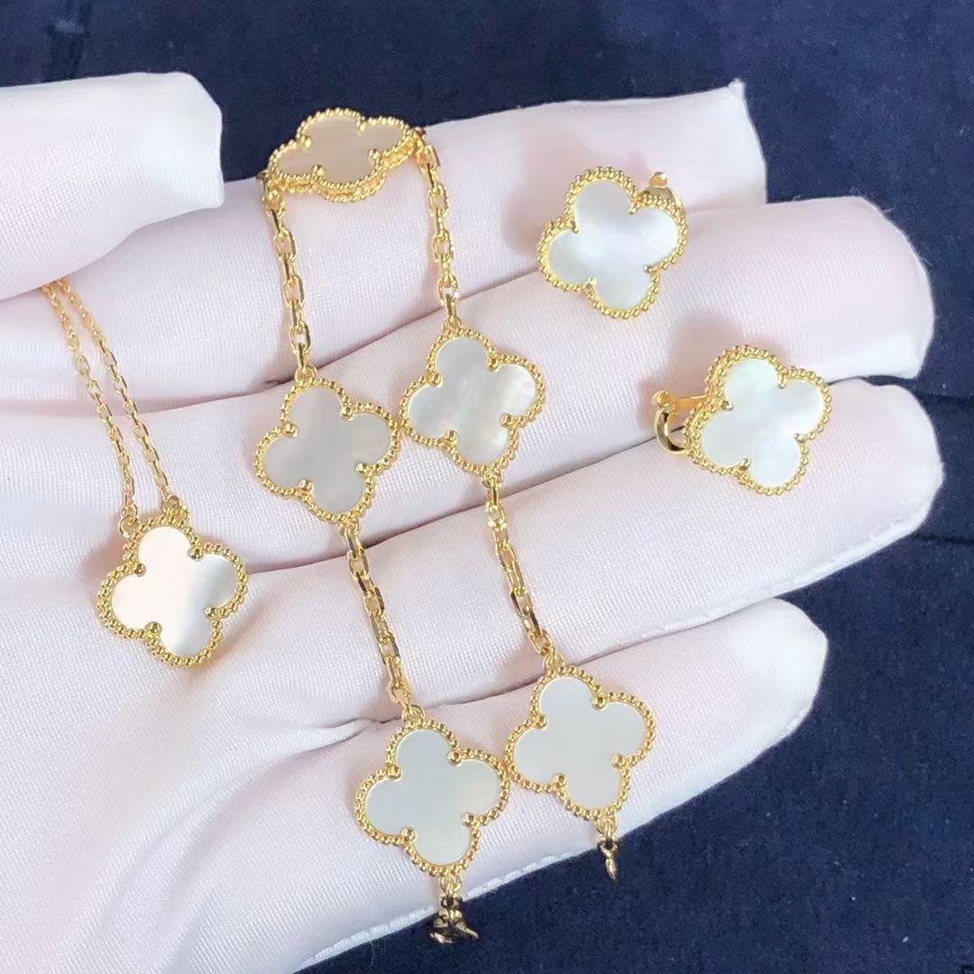 18K yellow gold Mother Of Pearl Bracelets vca van cleef design