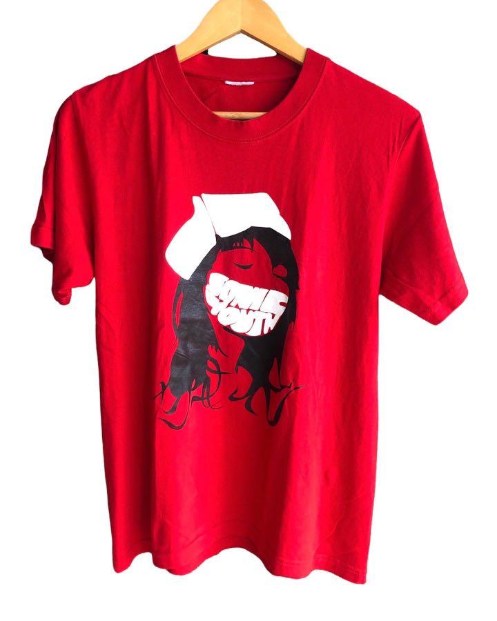 T-Shirt Sonic Youth 'Nurse' - Rouge, 100% Coton, Merchandising Officiel