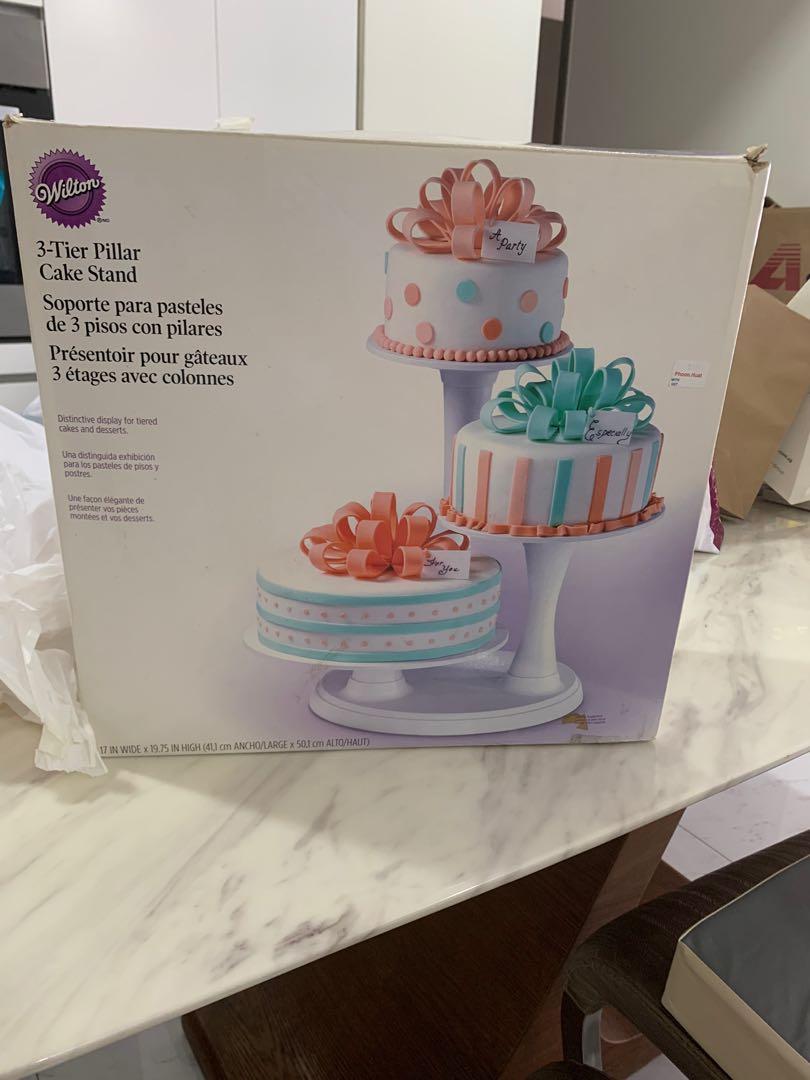 Wilton Pillar Style 3-Tier Cupcake, Dessert, and Cake Stand