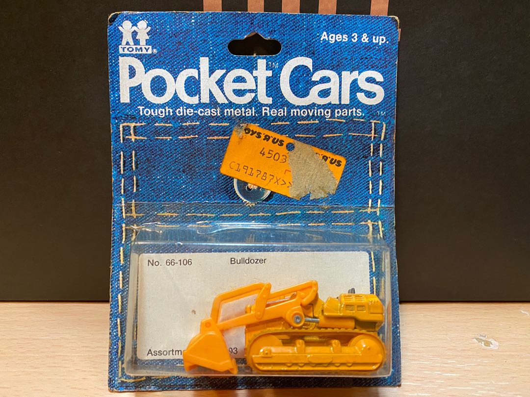 Tomy Tomica 美版POCKET CARS 66-106 BULLDOZER 日本製, 興趣及遊戲