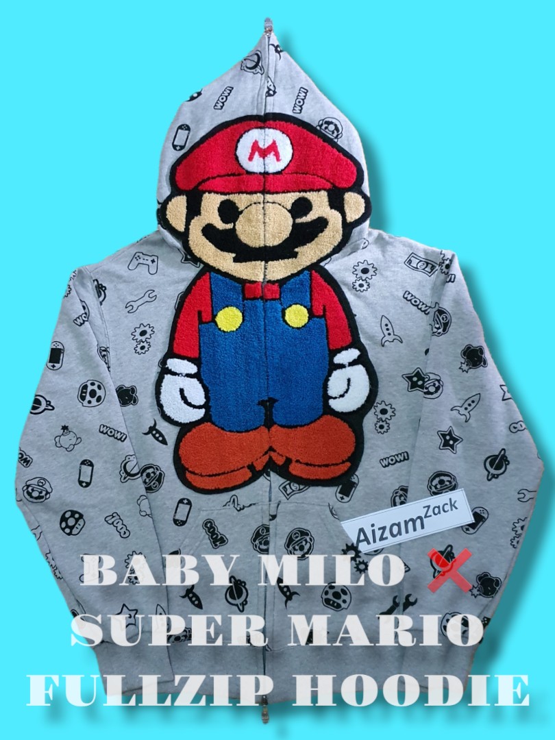 Baby milo x mario hoodie clearance