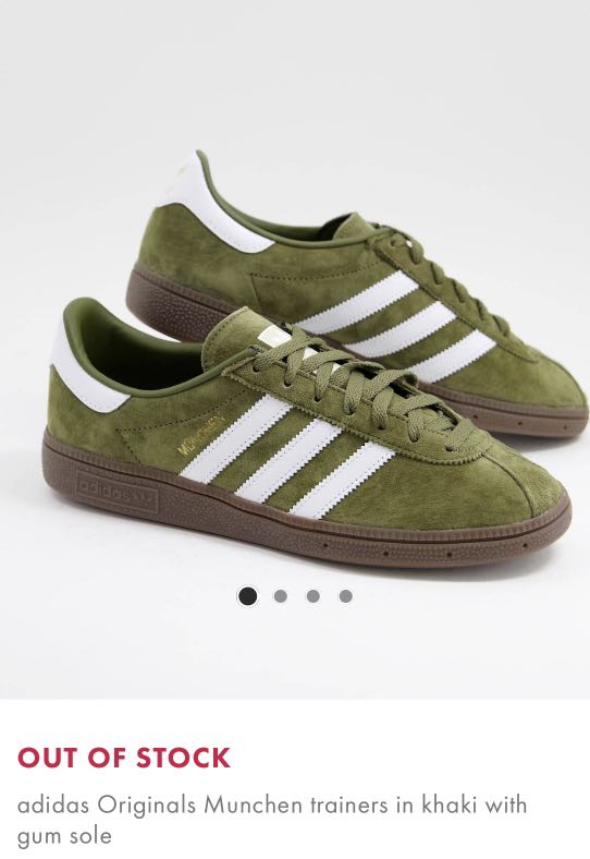 adidas Original Munchen Trainers in Khaki Women s Fashion