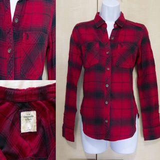 AnF - Red Black Plaid Shirt