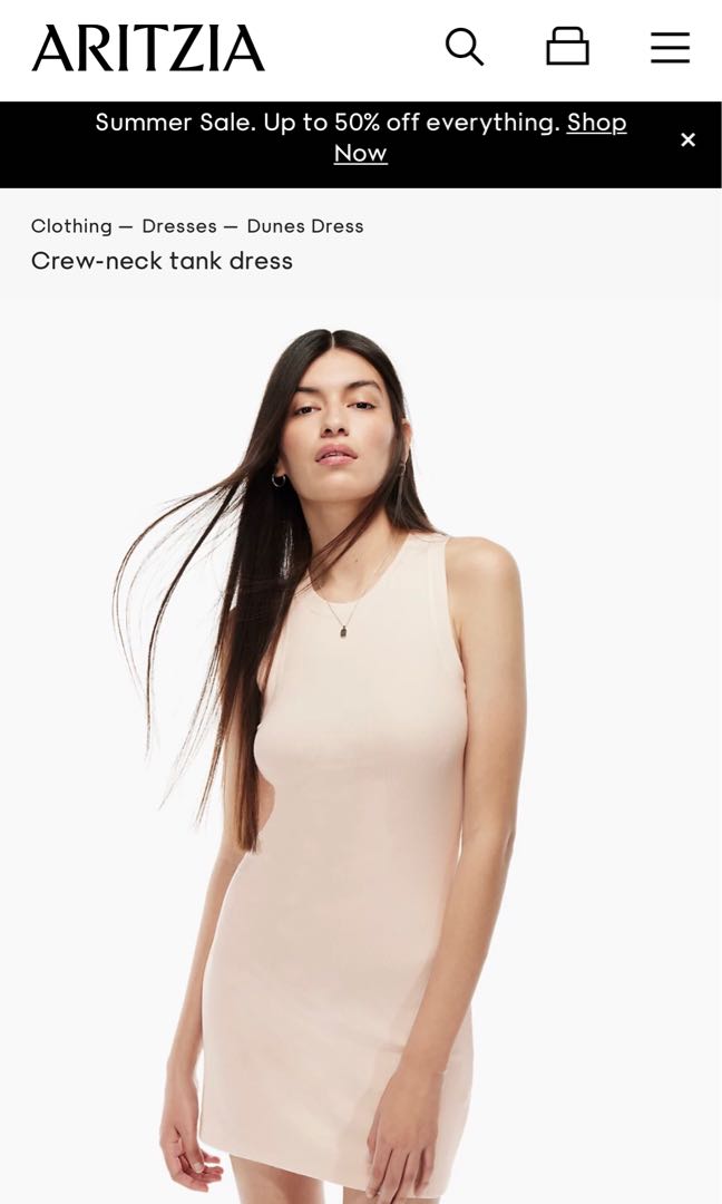 Aritzia Crew-neck tank dress, 女裝, 連 