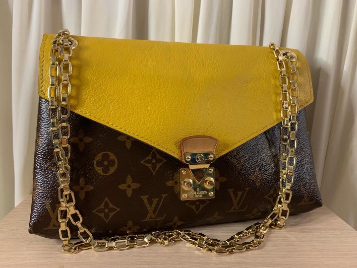 Louis Vuitton Safran Monogram Canvas Pallas Chain Bag Louis