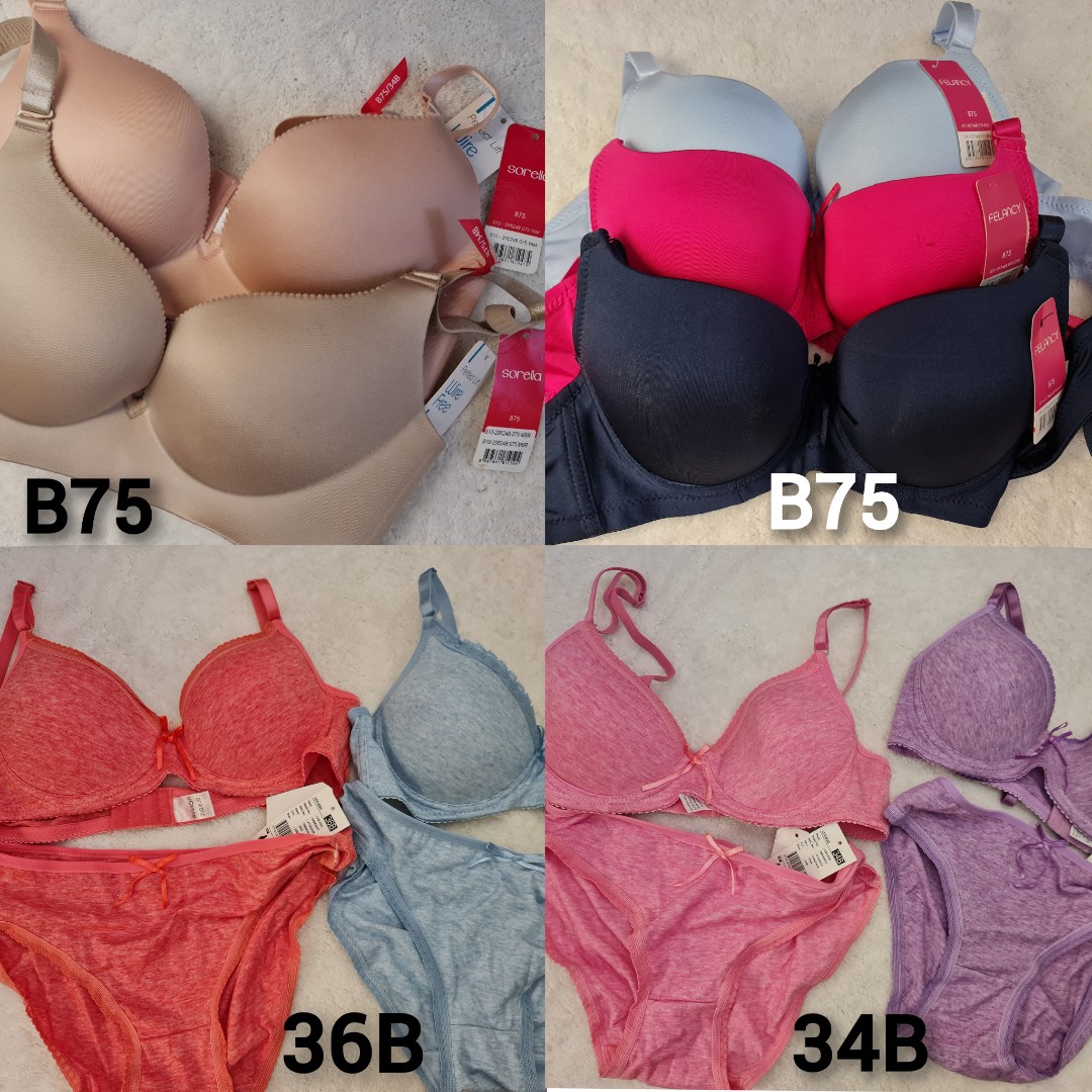 Bra small flower pink nude 34B/75 AB, Women's Fashion, New Undergarments &  Loungewear on Carousell