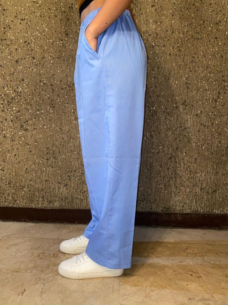 Baby Blue PalazzoPajama Pants, Women's Fashion, Bottoms, Other Bottoms