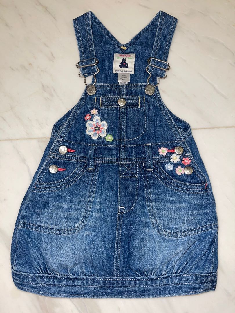 Gap denim overall dress outlet