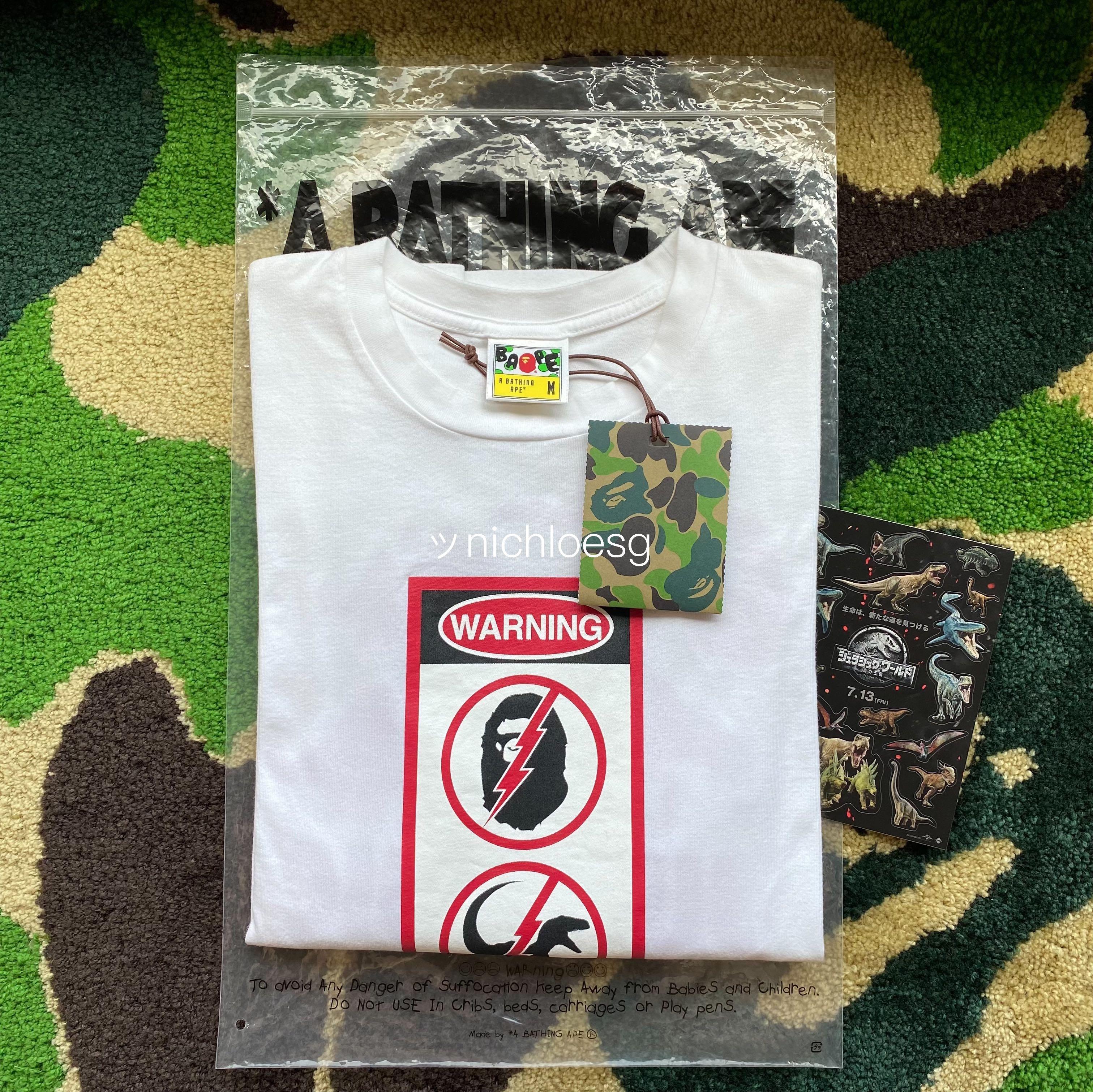 INSTOCK BAPE X JURASSIC WORLD L/S TEE, Men