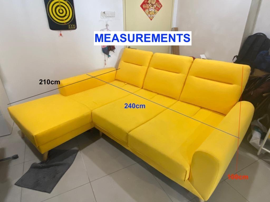 Harveys yellow sofa top