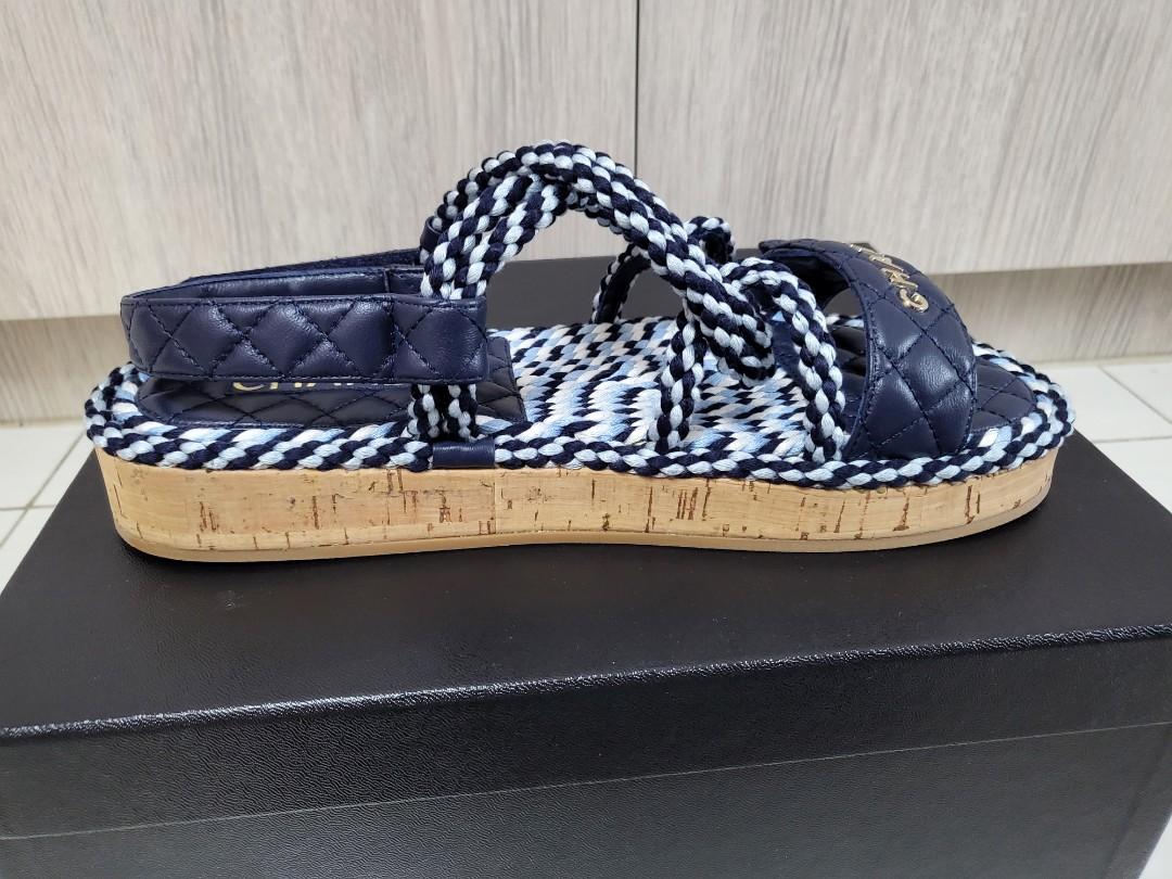 chanel sandals blue
