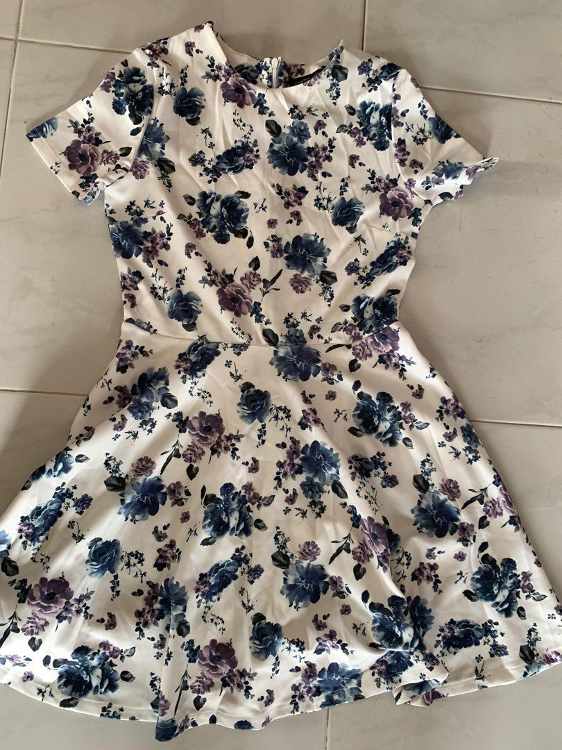 Purple and deals white floral dress