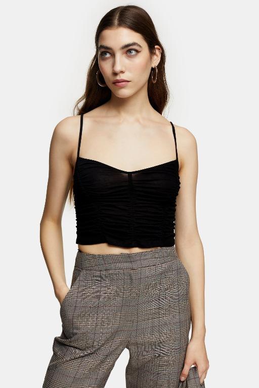 Cami Crop Top (Black), Women's Fashion, Tops, Sleeveless on Carousell