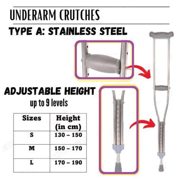 Brand new crutches delivery within 2 days, Health & Nutrition, Assistive & Rehabilatory Aids