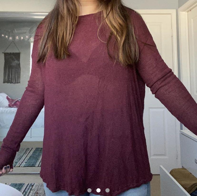 Brandy melville maroon sweater hot sale