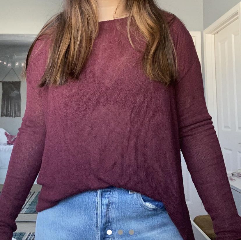 Brandy melville clearance maroon sweater